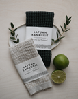 MAIJA washcloth | black-aspen green