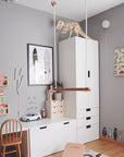 BONE trapeze | oak - white rope