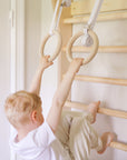 ULPU MINI gym rings | white waxed - white straps