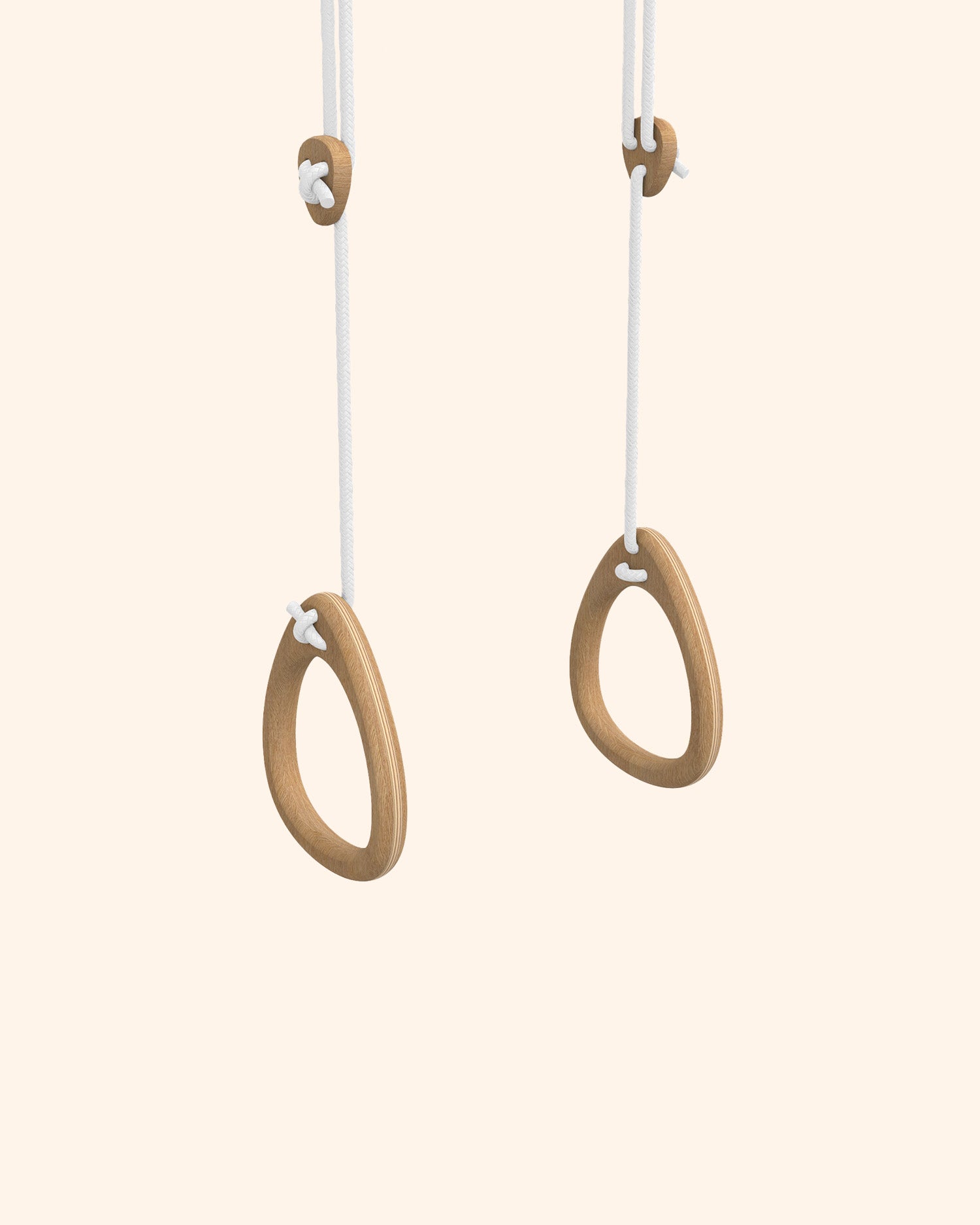 RINGS anneaux de gymnastique | chêne - corde blanche