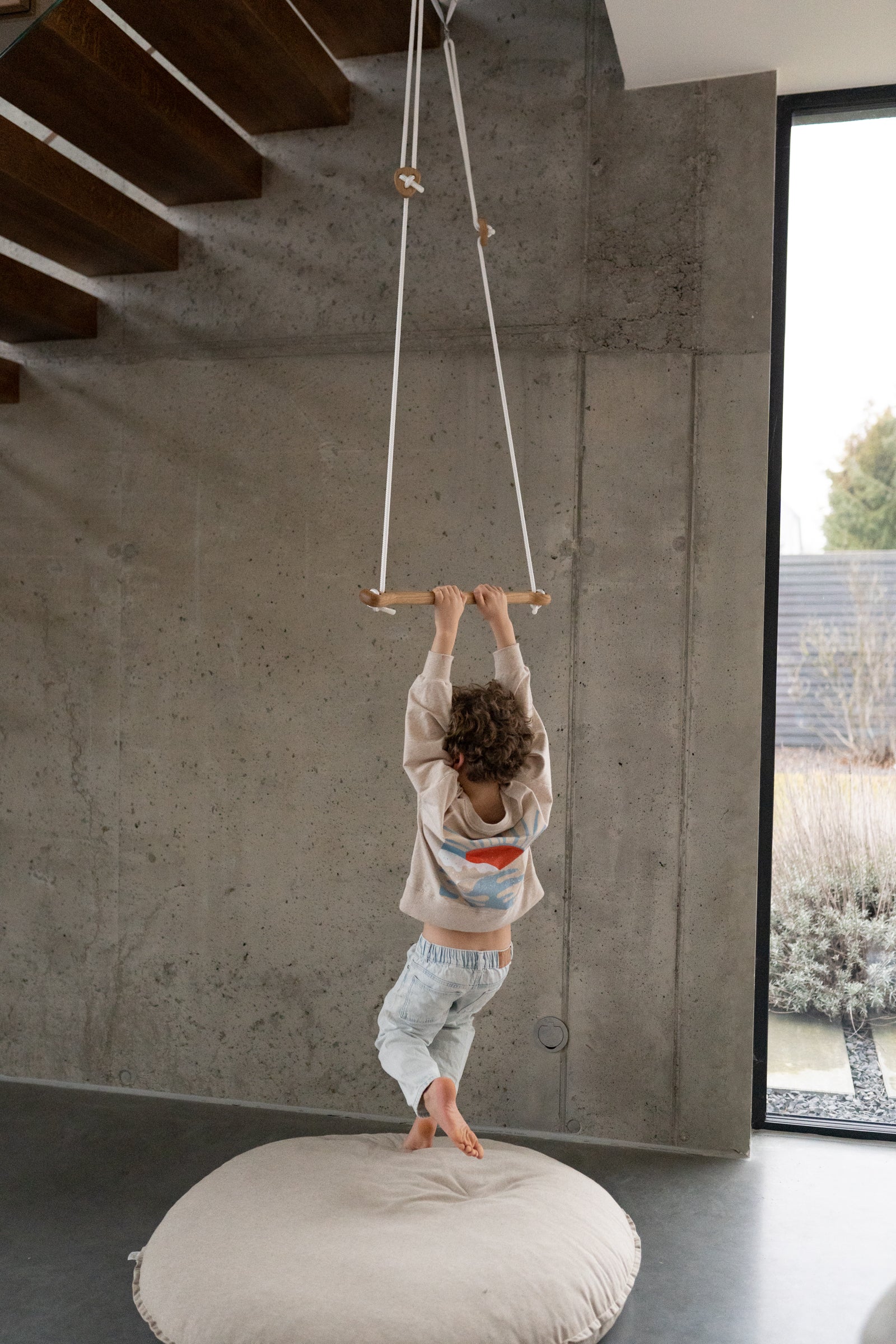 BONE trapetsi | tammi - valkoinen köysi