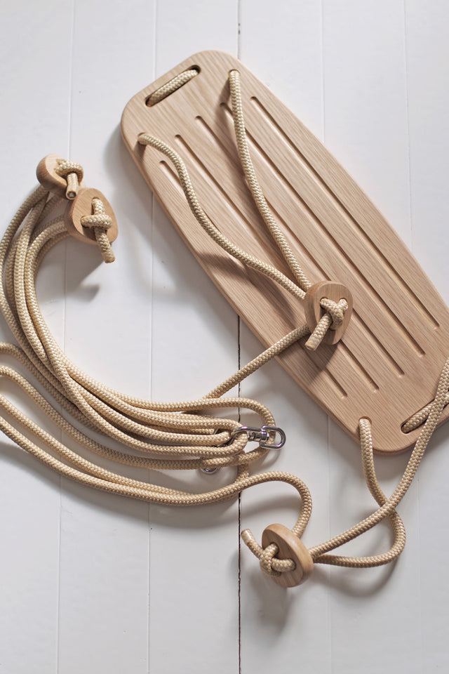 CLASSIC keinu | tammi - beige köysi