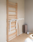 Barre de traction et station de dips OKSA | blanc - bouleau